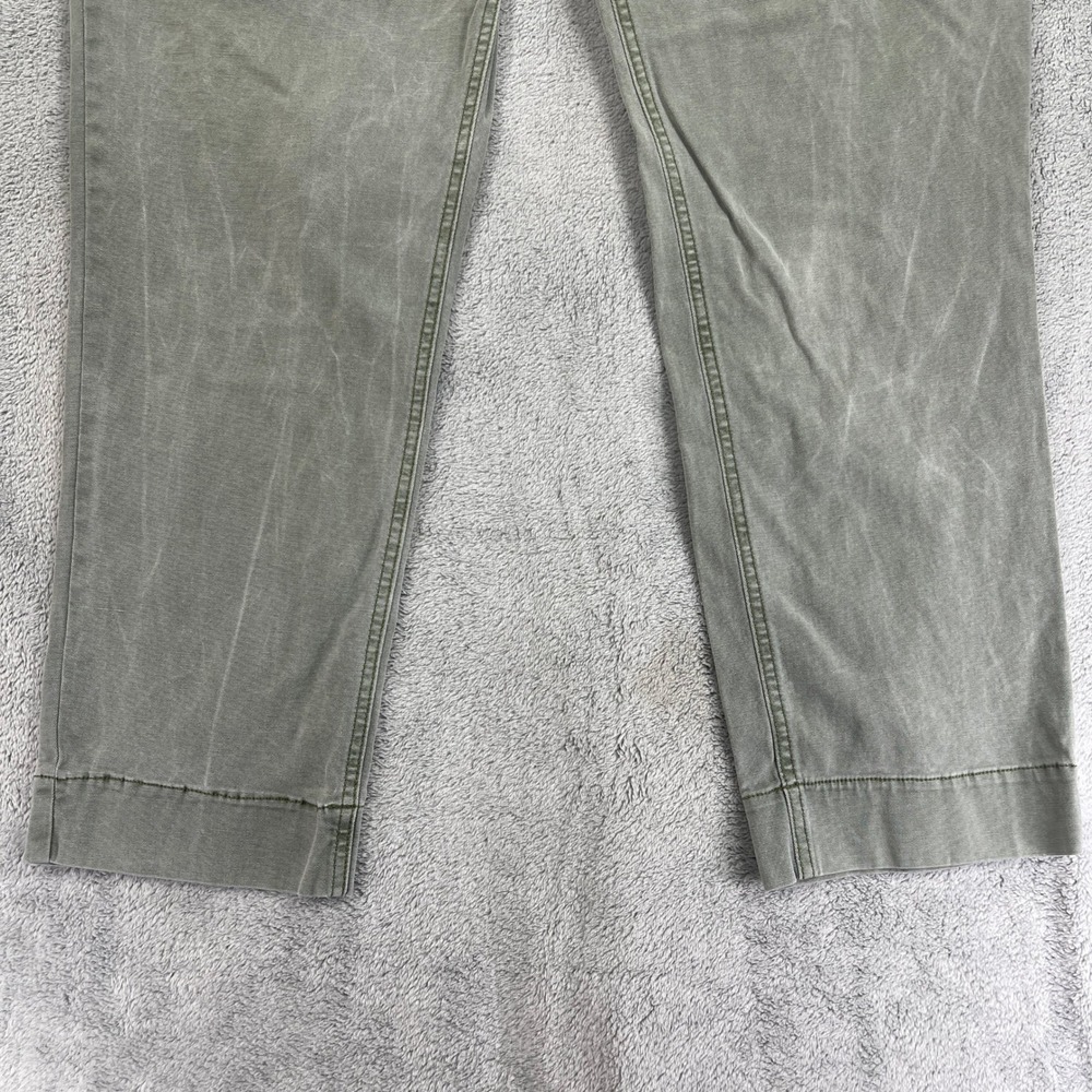 Old Navy Pants Women 14 Green Utility Carpenter High Waisted Cinch Back Canvas - Picture 4 of 16